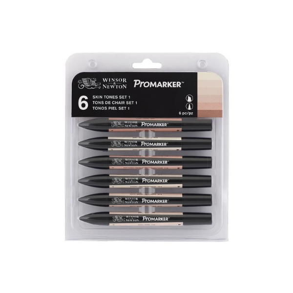 Picture of Winsor & Newton Promarker - Set of 6 (Skin Tones Set 1)