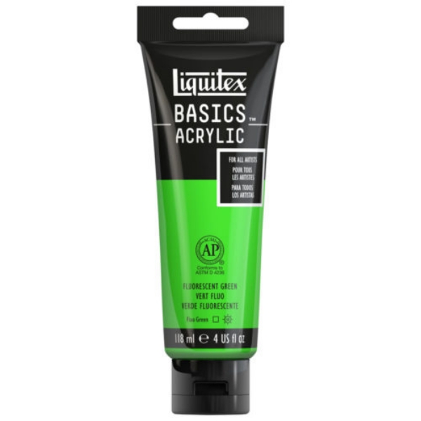 Picture of Liquitex Basics Acrylic Fluorescent Green - 118ml (985)
