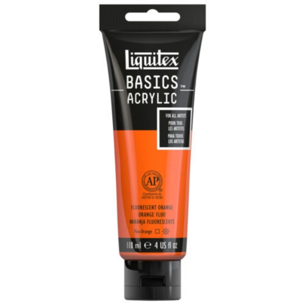 Picture of Liquitex Basics Acrylic Fluorescent Orange - 118ml (982)