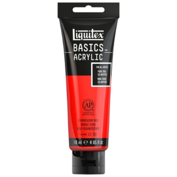 Picture of Liquitex Basics Acrylic Fluorescent Red 118ml (983)