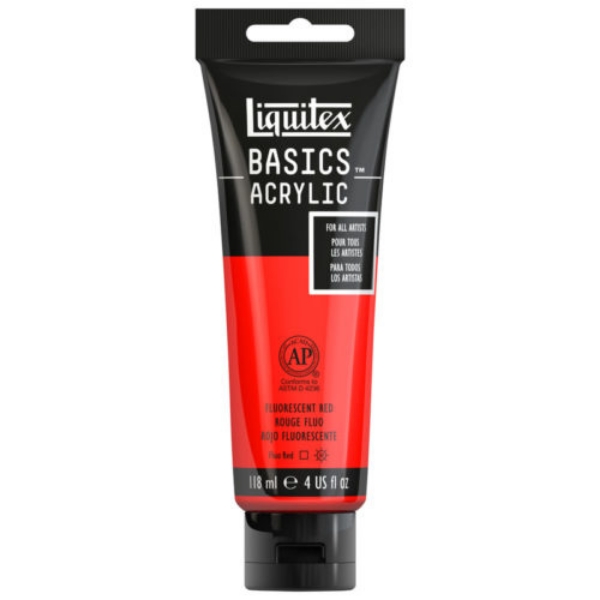 Picture of Liquitex Basics Acrylic Fluorescent Red - 118ml (983)