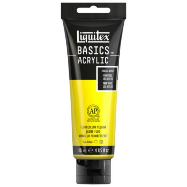 Picture of Liquitex Basics Acrylic Fluorescent Yellow - 118ml (981)