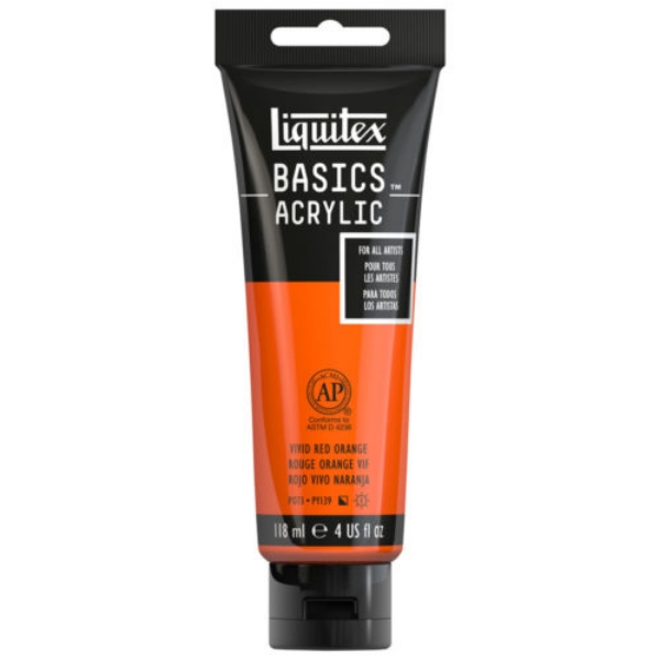 Picture of Liquitex Basics Acrylic Vivid Red Orange - 118ml (620)