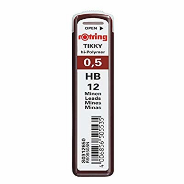 Picture of Rotring Tikky Leads 0.5 HB (Pack Of 12)