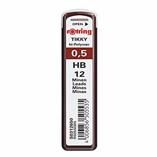 Rotring Tikky Leads 0.5 HB (Pack Of 12)