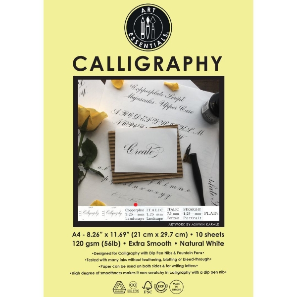 Picture of Art Essentials Copperplate Ls Paper A4 120gsm 10Sheets