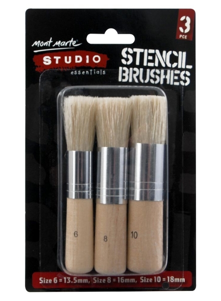 Picture of Mont Marte Studio Essentials Stencil Brushes - Set of 3