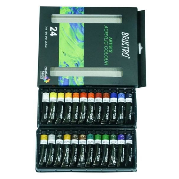 Picture of Brustro Artists Acrylic Colour Set Of 24x12ml