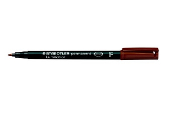 Picture of STAEDTLER Lumocolor Permanent Pen Brown (Fine Tip 0.6mm)