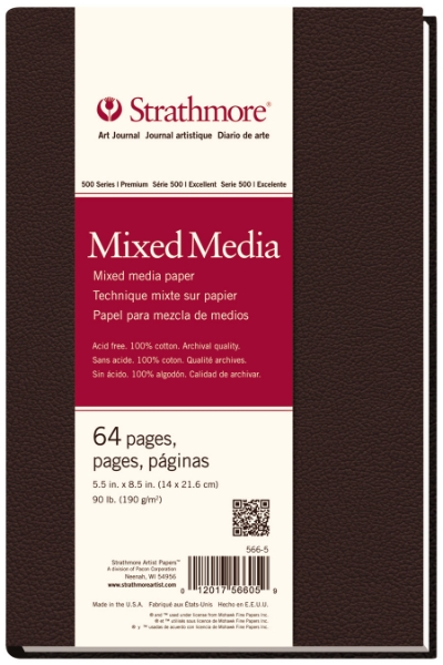Picture of Strathmore 500 Series Mixed Media Hardbound 190gsm - 5.5"x8" (64 Pages)