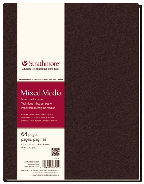 Picture of Strathmore 500 Series Mixed Media Pad Hardbound - 190gsm - 8.5"x11" (64 Pages)