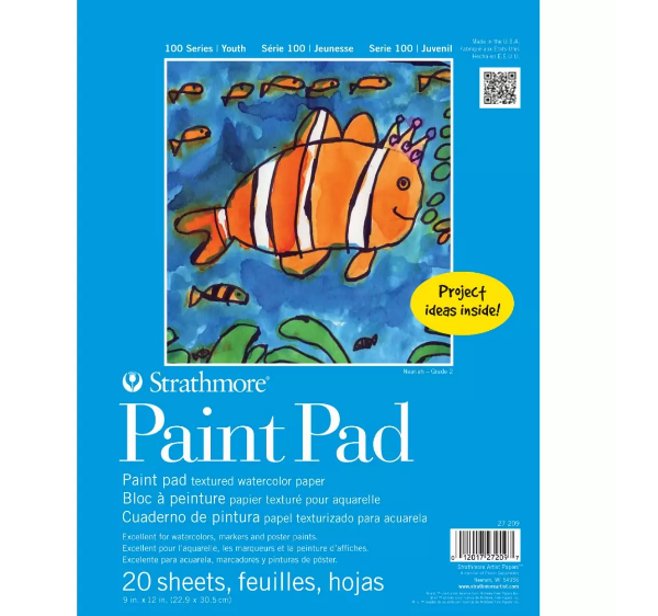 Picture of Strathmore 100 Series Youth Paint Pad - Tape Bound - 9"x12" (20 Sheets)