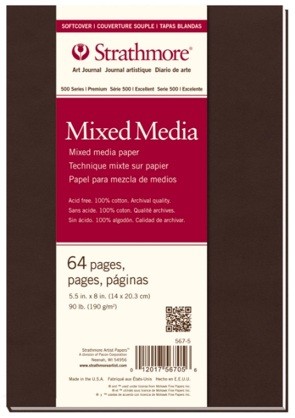 Picture of Strathmore 500 Series Mixed Media Softcover 190gsm - 5.5"x8" (64 Pages)