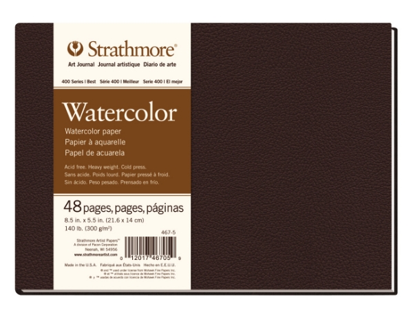 Picture of Strathmore 400 Series Watercolor Paper Art Journal - Cold Press - 300gsm 8.5"x5.5" (48 Pages)