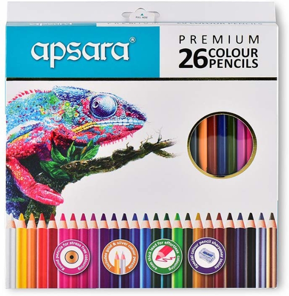 Picture of Apsara Premium Colour Pencils Set of 26