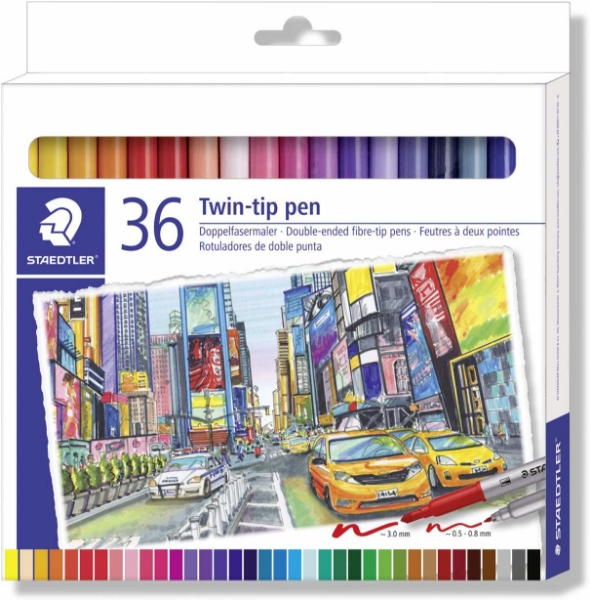 Picture of Staedtler Twin Tip Pen - Set of 36