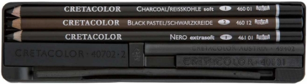 Picture of Cretacolor Charcoal Pocket - Set of 8