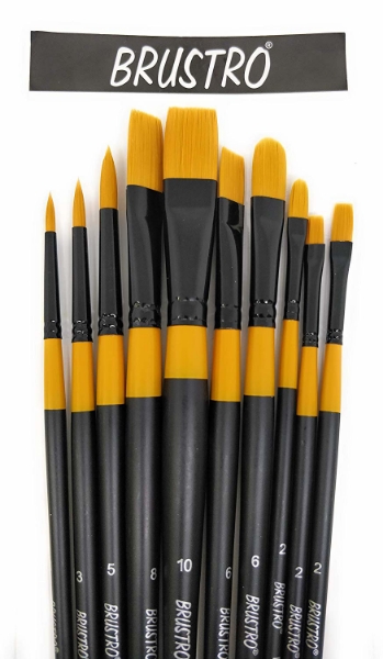 Picture of Brustro Gold Taklon Brush Set of 10