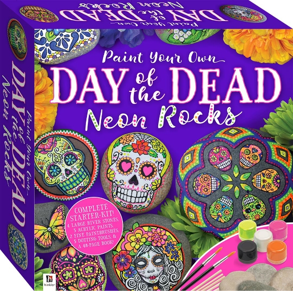 Picture of Hinkler Paint Your Own Day of the Dead Neon Rocks