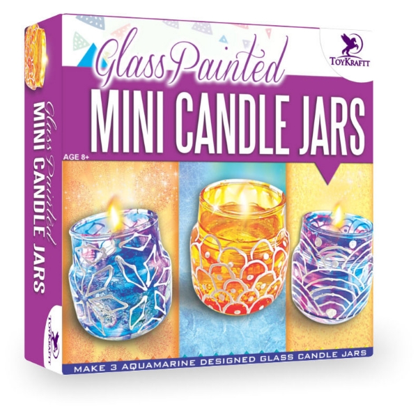 Picture of Toy Kraft -Glass Painted Mini Candle Jars