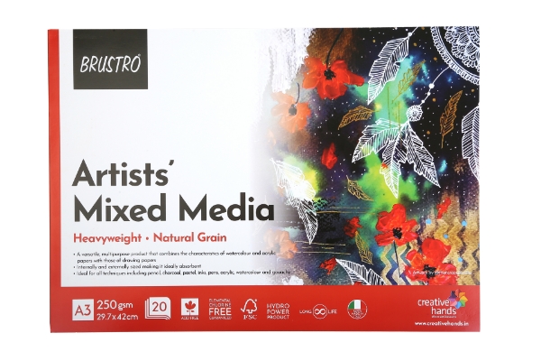 Picture of Brustro Artists Mixed Media Pad 250gsm A3 (20 Sheets)