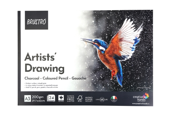 Picture of Brustro Artists Drawing Pad 200gsm A3 ( 24 Sheets) 29.7X42cm