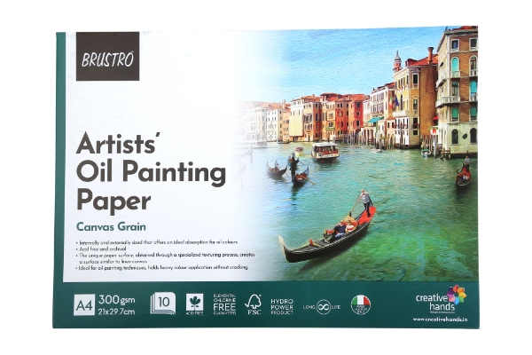 Picture of Brustro Artists' Oil Painting Glued Pad 300gsm A4 (10 Sheets)