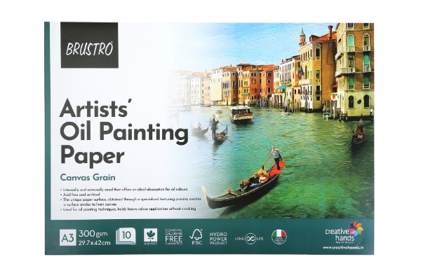 Picture of Brustro Artists' Oil Painting Glued Pad 300gsm A3 (10 Sheets)