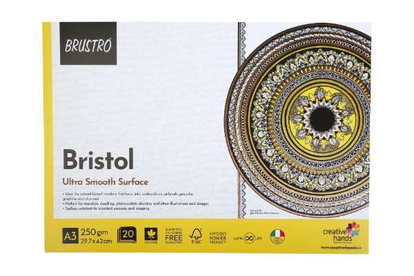 Picture of Brustro Bristol Ultra Smooth Surface Pad 250gsm A3 (20 Sheets)