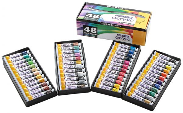 Picture of Daler Rowney Acrylic Colours - Set of 48 (22ml)