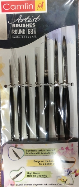 Picture of Camlin Artist Round Brushes - Set of 7 (SR 68)