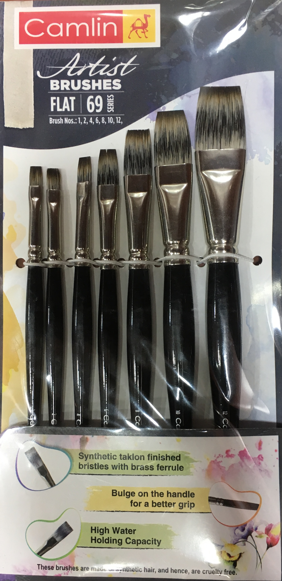 Camlin Artist Flat Brushes Set of 7 SR 69