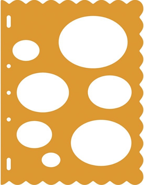 Picture of 4851 Fiskars Plastic Shape Template Ovals