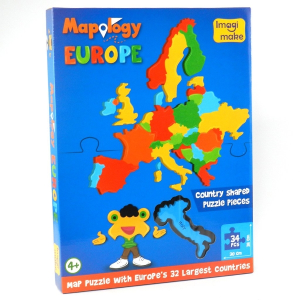 Picture of Imagi Make Mapology Europe Country Shaped Puzzle Kit