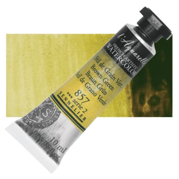 Picture of Sennelier l'Aquarelle Watercolor Series-2 10ml Brown Green (857)