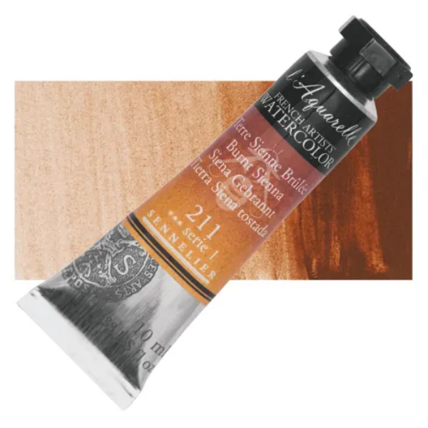 Picture of Sennelier l'Aquarelle Watercolor Series-1 10ml Burnt Sienna (211)