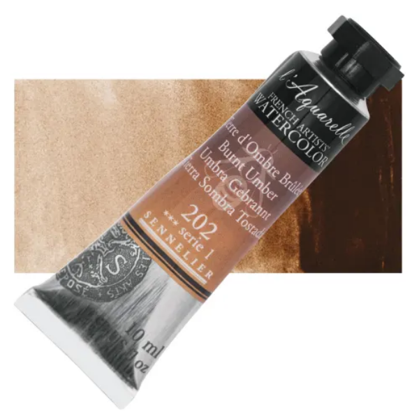 Picture of Sennelier l'Aquarelle Watercolor Series-1 10ml Burnt Umber (202)