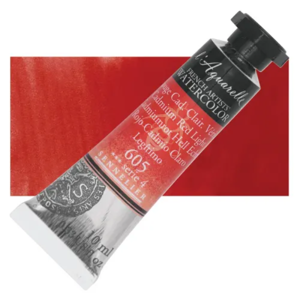 Picture of Sennelier l'Aquarelle Watercolor Series-4 10ml Cadmium Red Light (605)