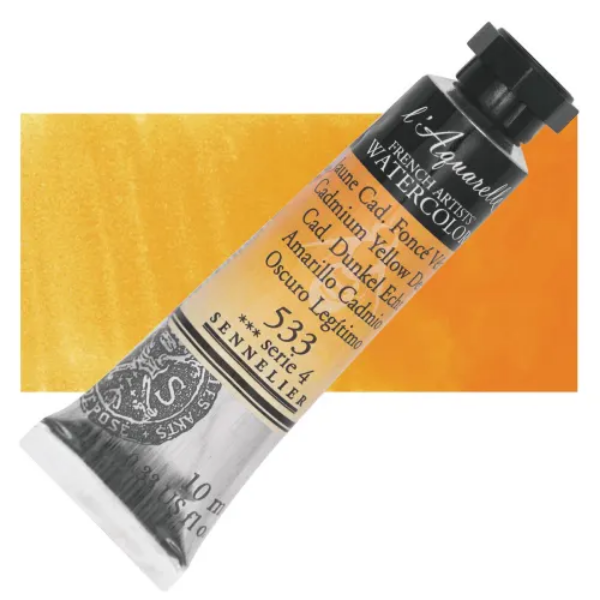 Picture of Sennelier l'Aquarelle Watercolor Series-4 10ml Cadmium Yellow Deep (533)