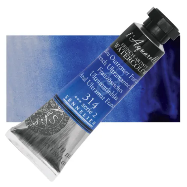 Picture of Sennelier l'Aquarelle Watercolor Series-2 10ml French Ultramarine Blue (314)