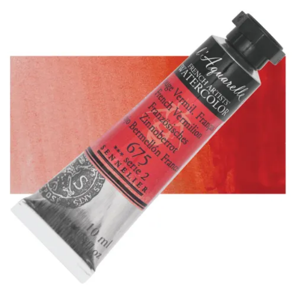 Picture of Sennelier l'Aquarelle Watercolor Series-2 10ml French Vermilion (675)