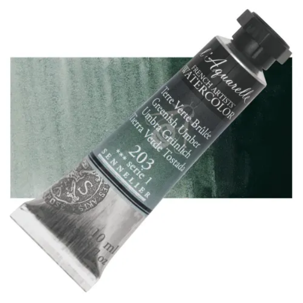 Picture of Sennelier l'Aquarelle Watercolor Series-1 10ml Greenish Umber (203)