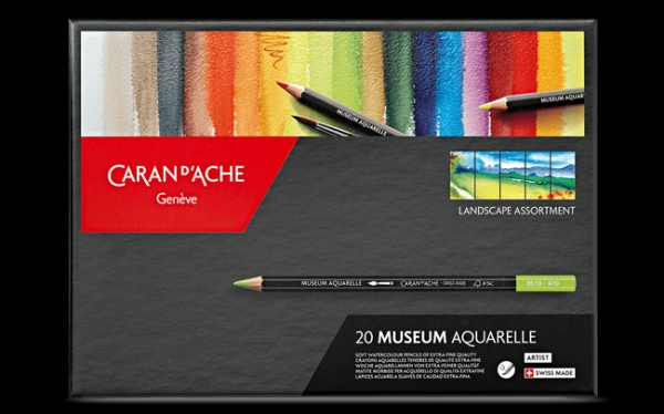 Picture of Caran d'Ache Museum Aquarelle Watercolour Pencil - Set of 20 (Landscape  Assortment)