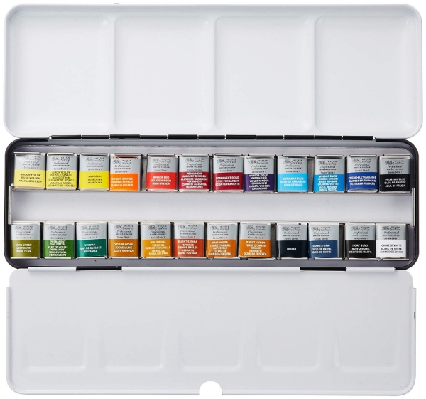 Picture of WN Professional Watercolour Light Metal Set 24 Half Pans