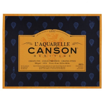 Picture of Canson L'Aquarelle Heritage Block CP 300gsm  31x41cm                                                                                                                                                                                                                                                                                                                                                       