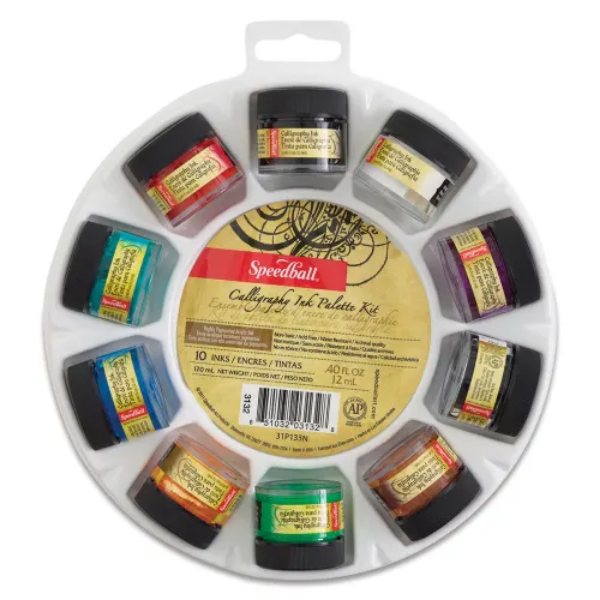 Picture of Speedball Calligraphy Ink Palette Kit - Set of 10 (12ml)