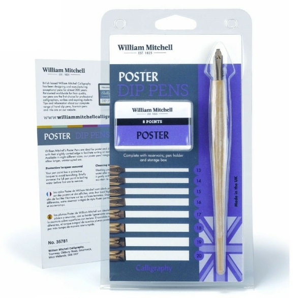 Picture of William Mitchell Calligraphy Poster Dip Pens Set