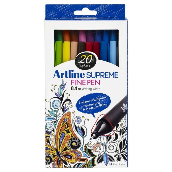 Picture of Artline Supreme Fine Pen 0.4mm Set Of 20