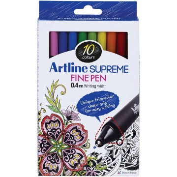 Picture of Artline Supreme Fine Pen Set of 10 0.4mm