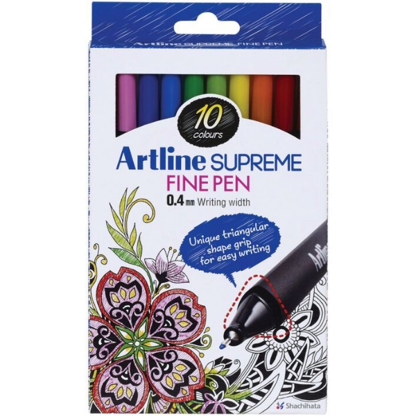 Picture of Artline Supreme Fine Pen Set of 10 0.4mm